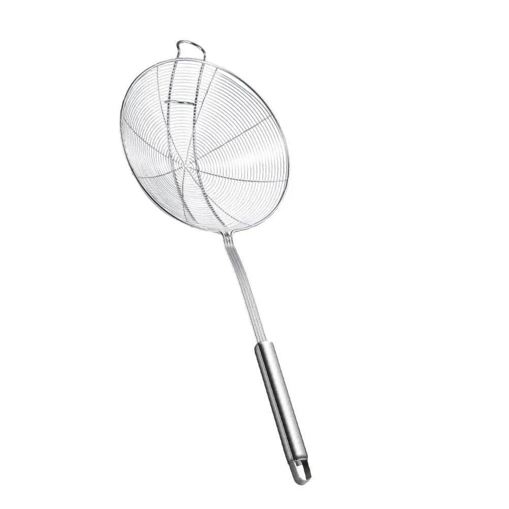 

Stainless Steel 20cm Stainless Strainer Double Hook Kitchen Strainer Pasta Filter Spoon Metal Fried Food Spoon