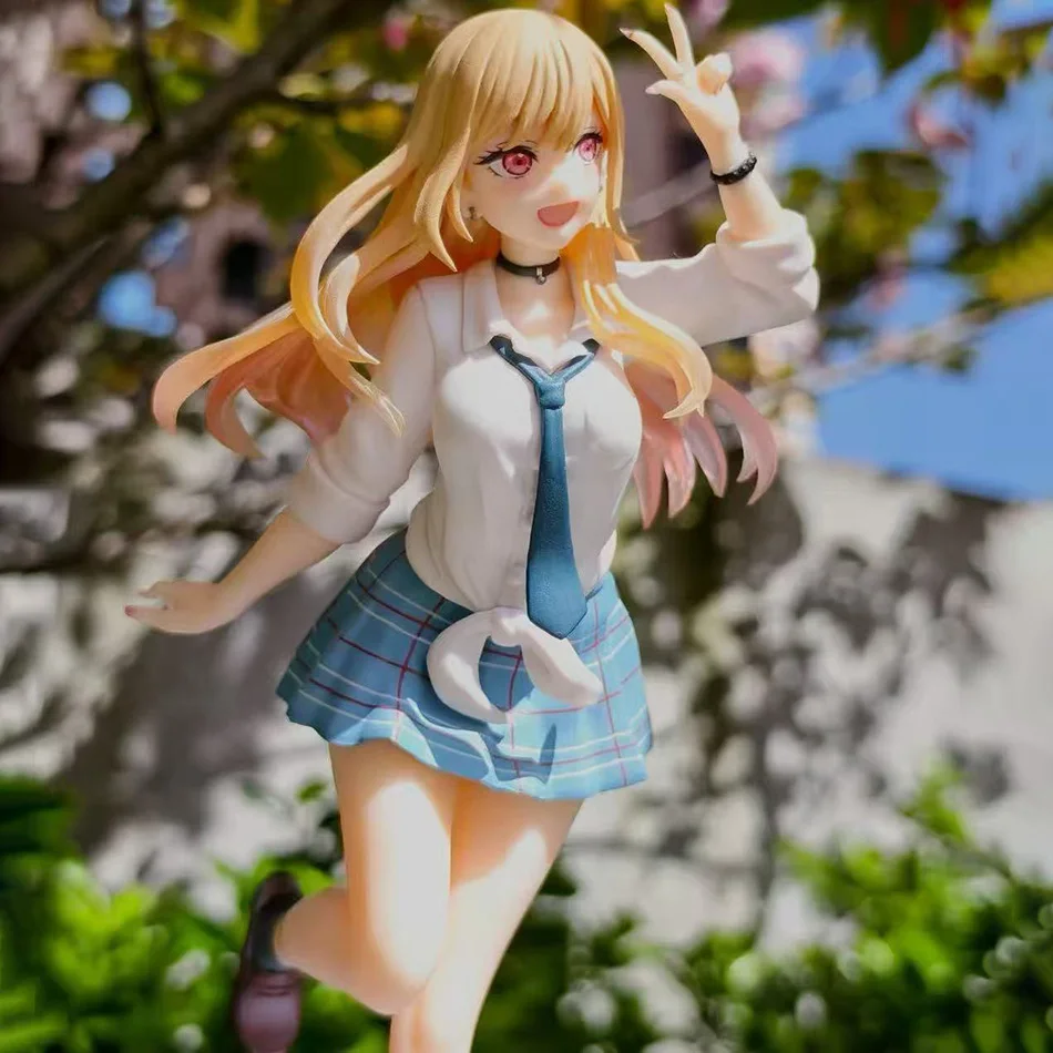Anime My Dress‑Up Darling Kitagawa Marin Figure School Uniform Standing Model Toy Gift Figure for Kids Collectible Ornament