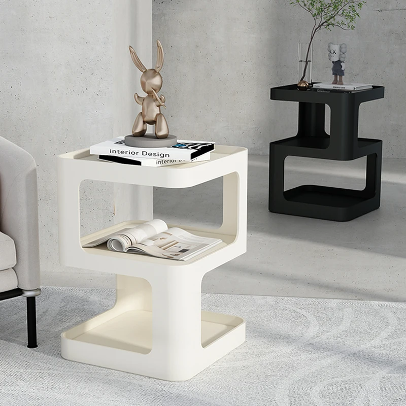 

Light luxury living room sofa side cabinet modern simple bedside table wrought iron creative bedside small coffee table small ta