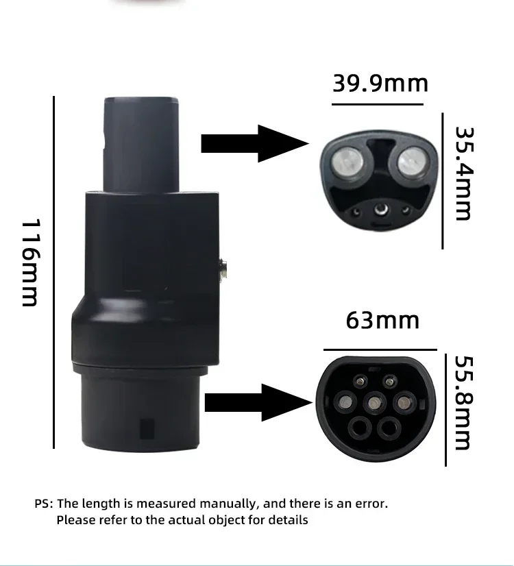 Ev adapter gbt zu tesla stecker ev adapter 32a 220v elektroautos fahrzeug ladegerät ladeans chluss gbt zu tesla