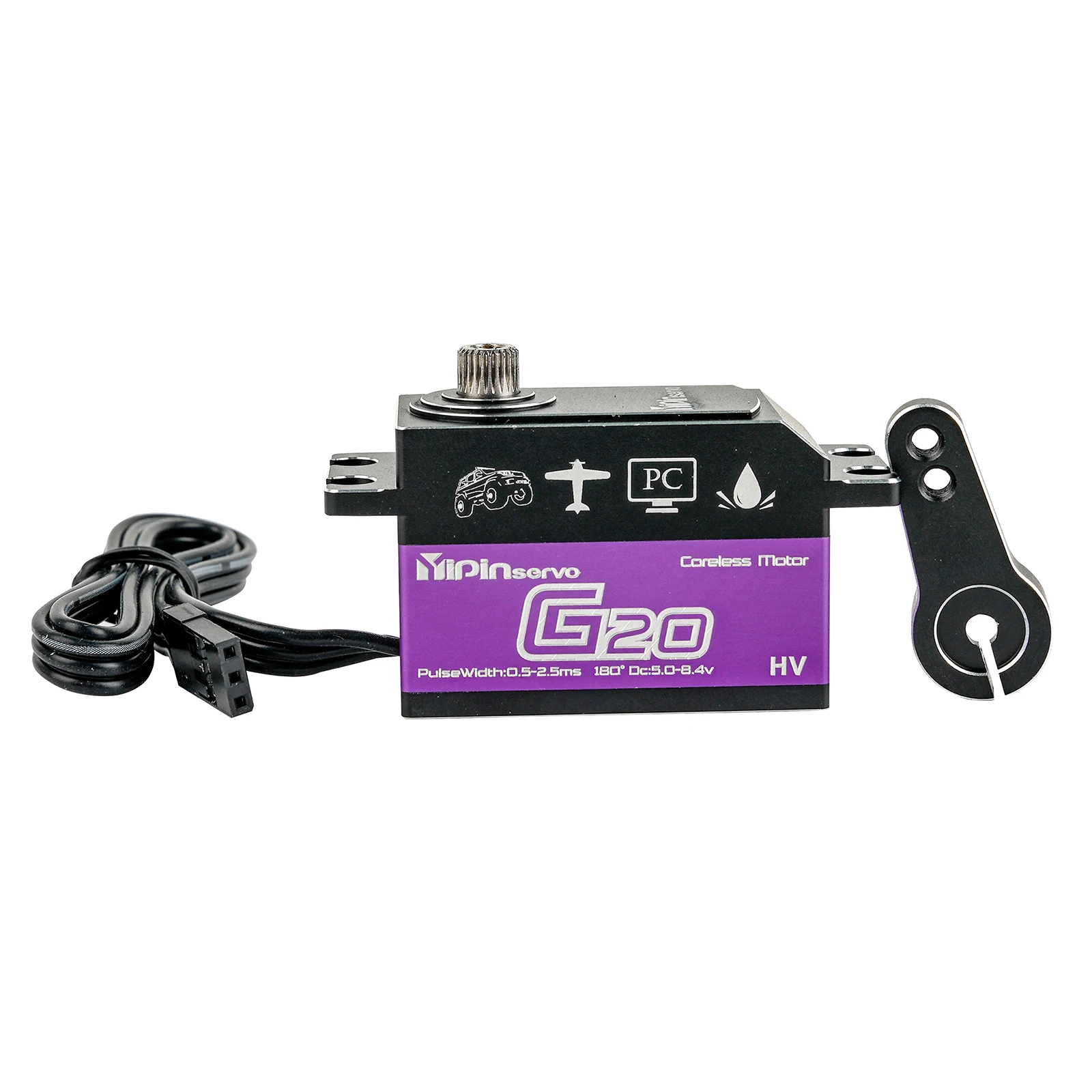 G20 20KG Servo Digital compacto engranaje de acero Motor Sin Núcleo 180 270 rotación de 360 grados para proyectos de brazo de Robot de coche RC