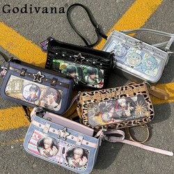 Cute Transparent Versatile PU JK Handbags Itabag Bags for Girls Casual Crossbody Bags