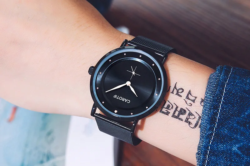 นาฬิกาควอทซ์แบบบางพิเศษนาฬิกาลำลองสำหรับนักธุรกิจศึกษากันน้ำได้แบบตาข่าย