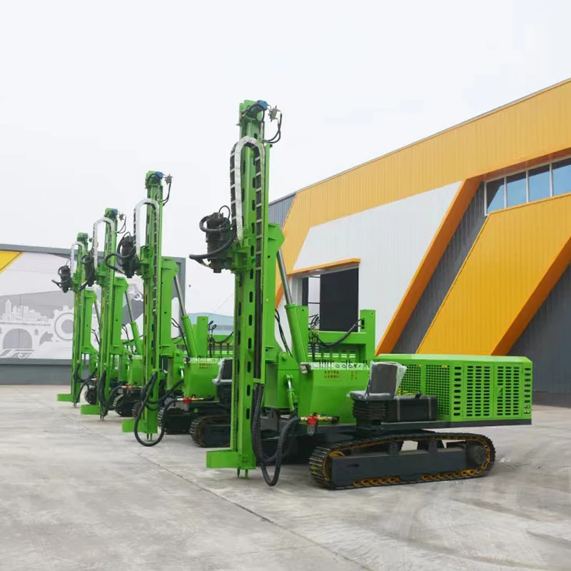 Best selling 2025 bore pile machine HWL500R ground screw pile driver Hengwang solar photovoltaic pile driver machine