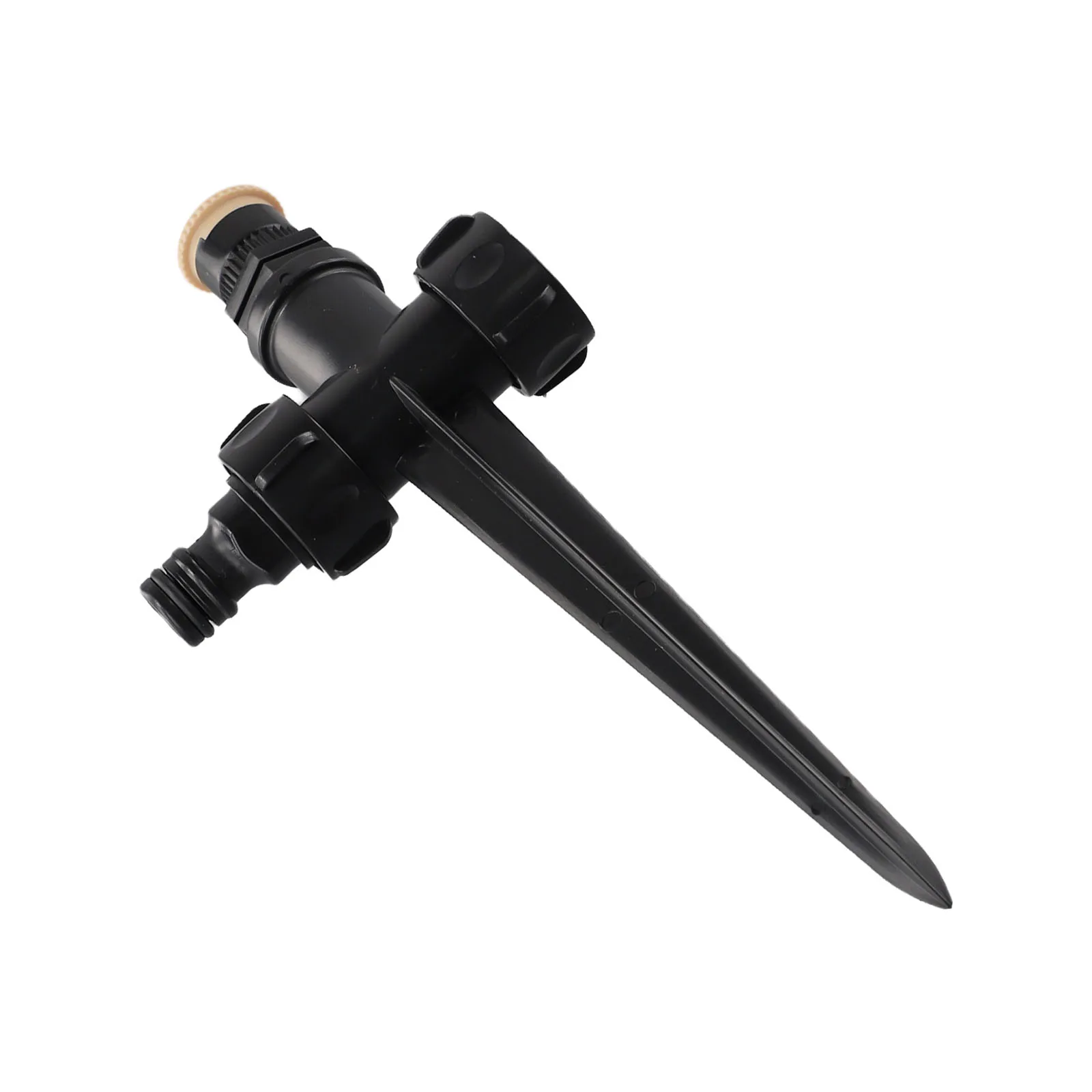 Garden Irrigation Sprinkler with For 360 Degrees Rotating Nozzles and Adjustable Spike for Wide Coverage Watering