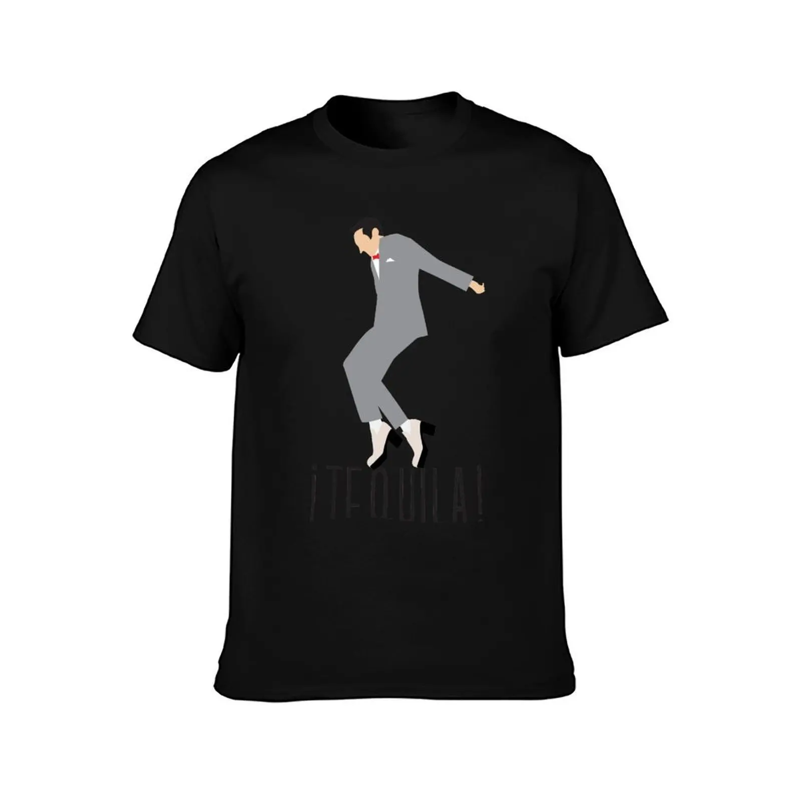 Peewee Tequila T-Shirt, Summer Casual Cotton Tee, Oversized Streetwear Tops, Vintage Graphic Print, Loose Fit Short Sleeve