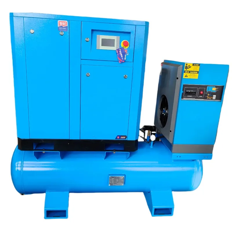 Customized All-in-One IP23 Rotary Screw Air Compressor With Dual Frequency Converter And 100%Copper Coil