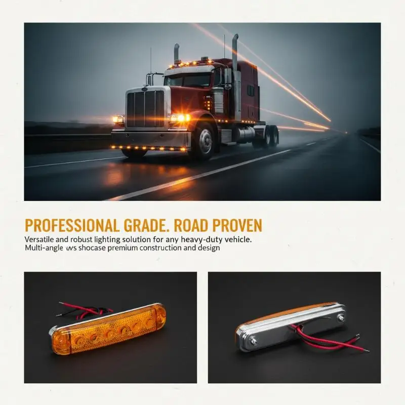 2Pcs 12V 24V Turn Signal Indicator Lamp 6LED Car External Side Marker Light Trailer Rear Warning Rear Lights For Car Truck Lorry