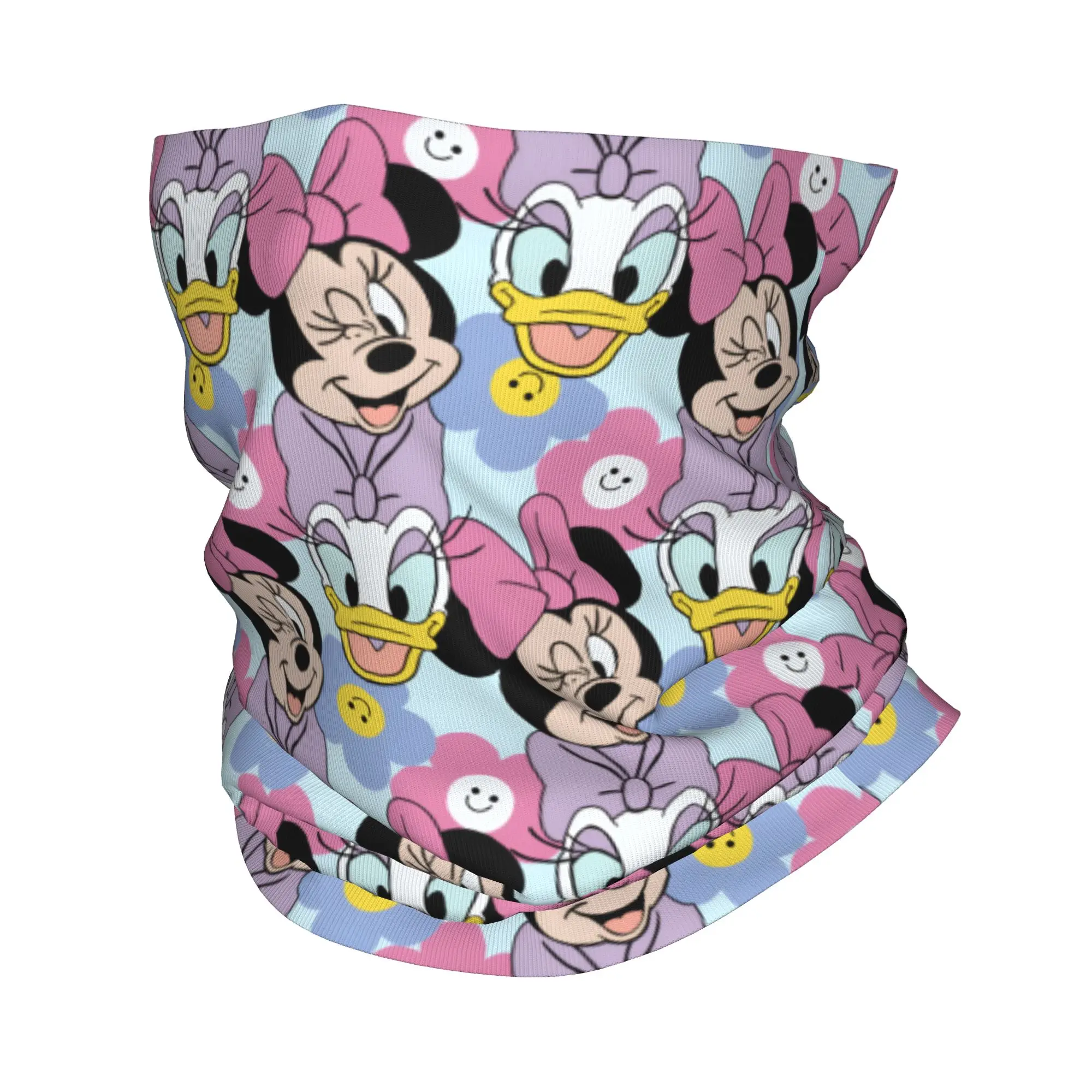 

Custom Cartoon Minnie Mangas Bandana Neck Warmer Men Women Winter Ski Hiking Scarf Gaiter Anime Face Cover