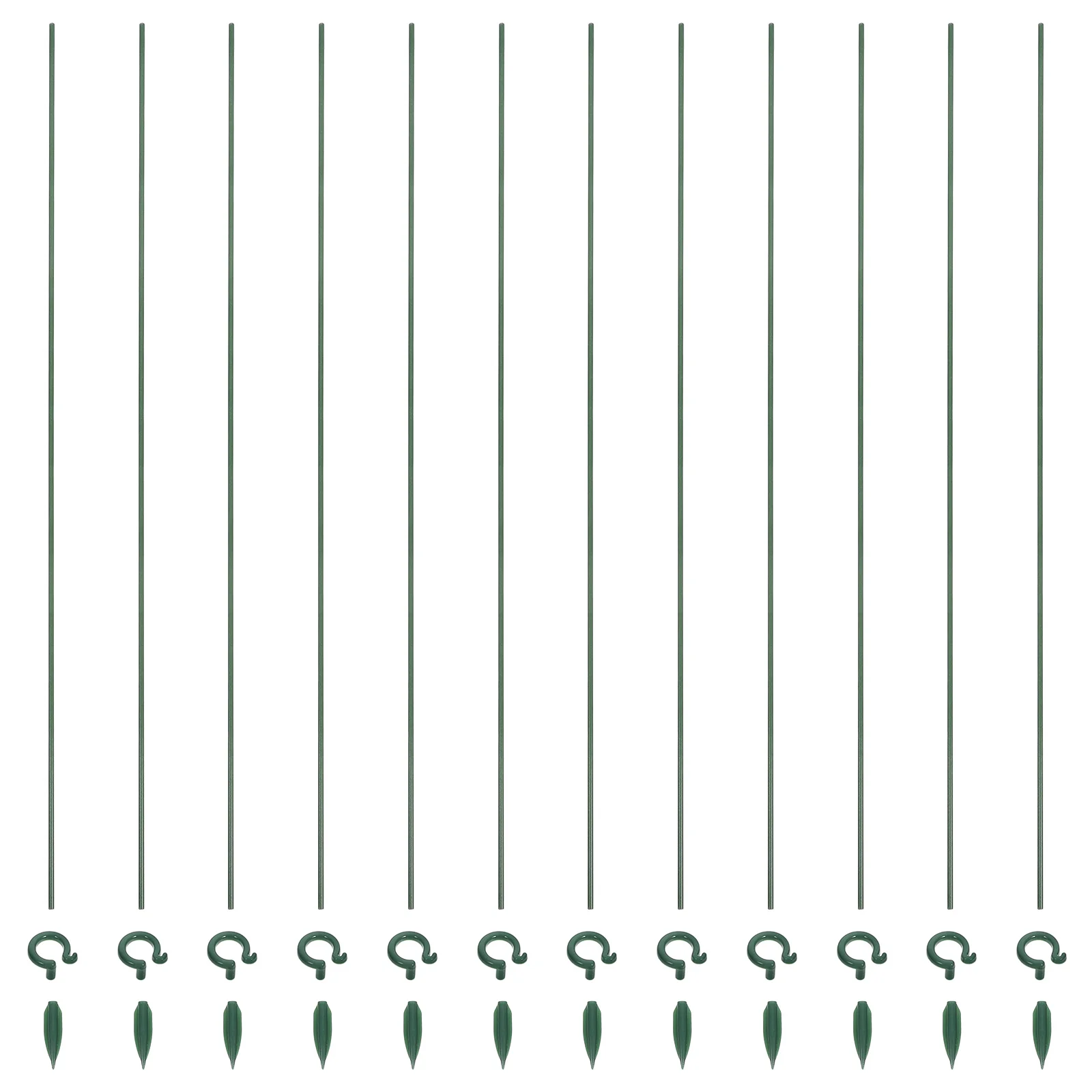 

12pcs Plant Stakes Garden Bonsai Stable Durable Outdoor Small Plant Stakes Orchid Support Brackets Plastic Garden Trellis For
