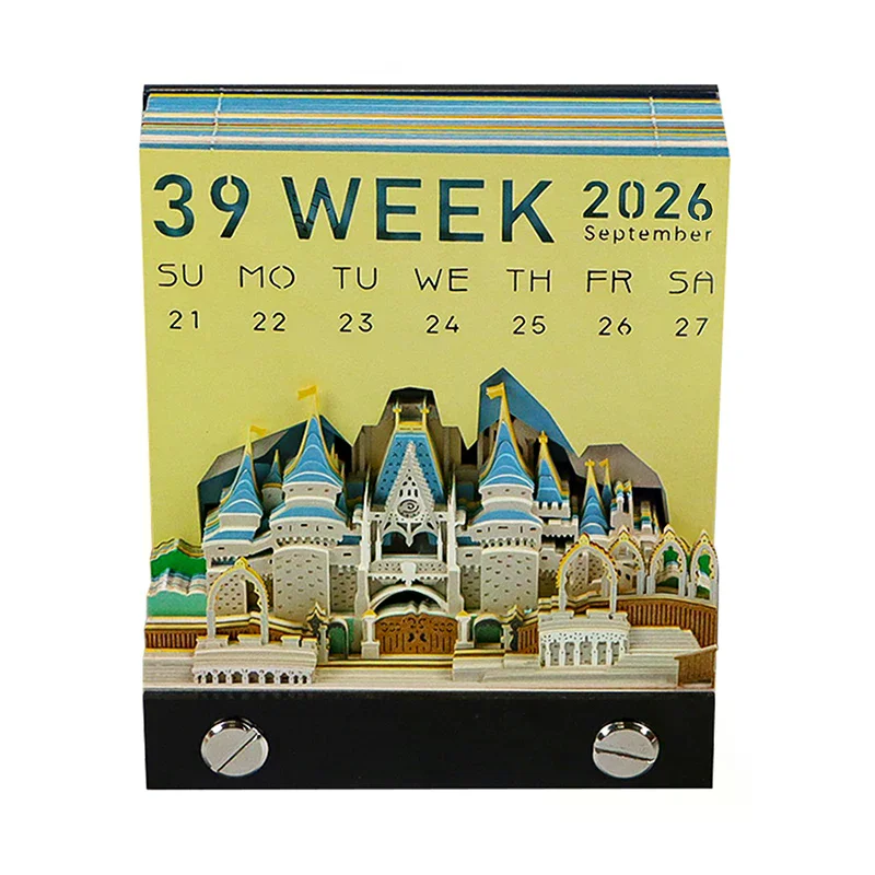 

2026 3D календарь-календарь со светодиодной подсветкой, отрывная бумага, резьба по искусству, блокнот, блокнот, подарок на Рождество