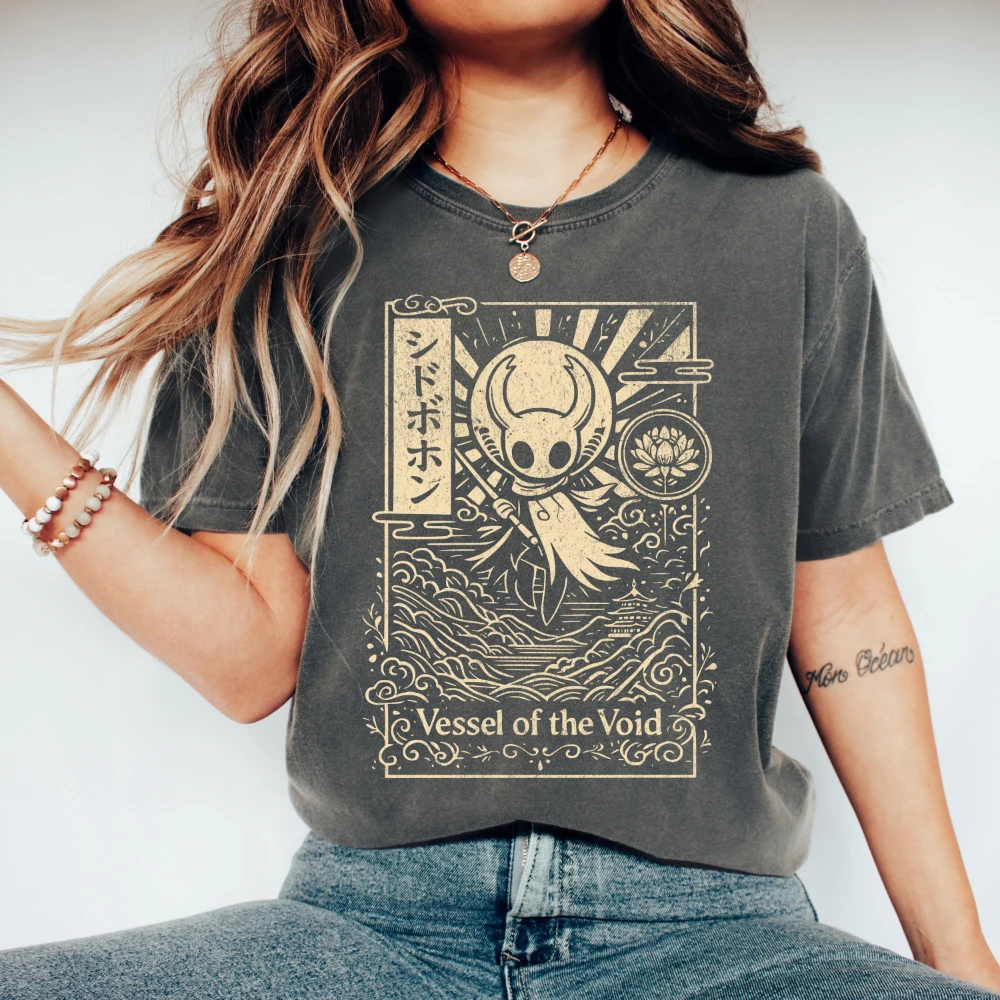 Hollow Knight Fans Silksong Hornet Tee Indie Game Gift Fan Made Gamer T-Shirt Unisex Gaming Shirt Bug Warrior