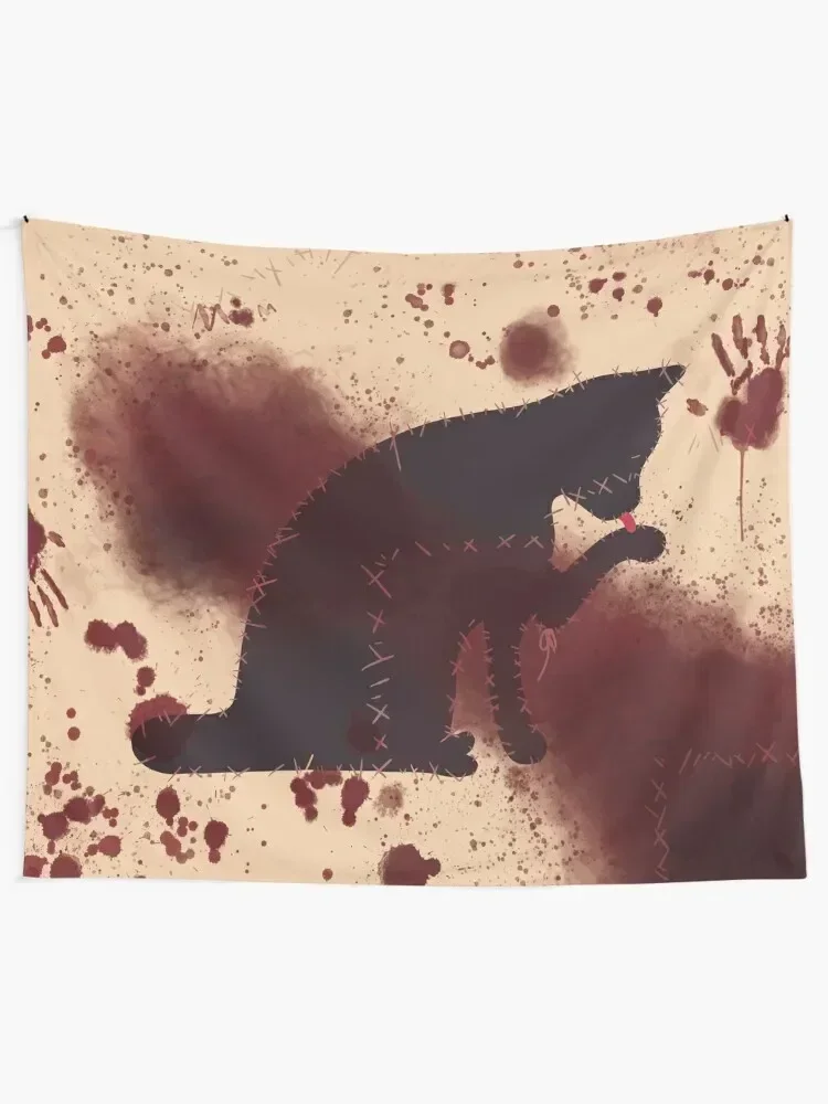 Bloody Cat Flag Tapestry Home Decorating Room Decoration Korean Style Tapestry