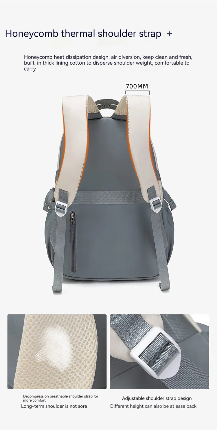 Large Capacity Lightweight and Simple Travel Canvas Backpack, Nylon Waterproof Casual Backpack, 15/16 Inch Laptop Backpack