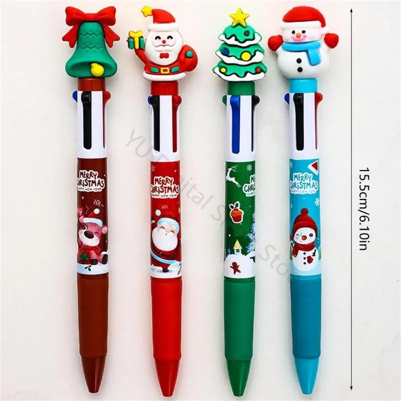 96BA 4-in-1-Weihnachtsschreibset mit mehrfarbigen Stiften für Notizen Klassenzimmer und Feiertagsmitteilungen – Detail 6
