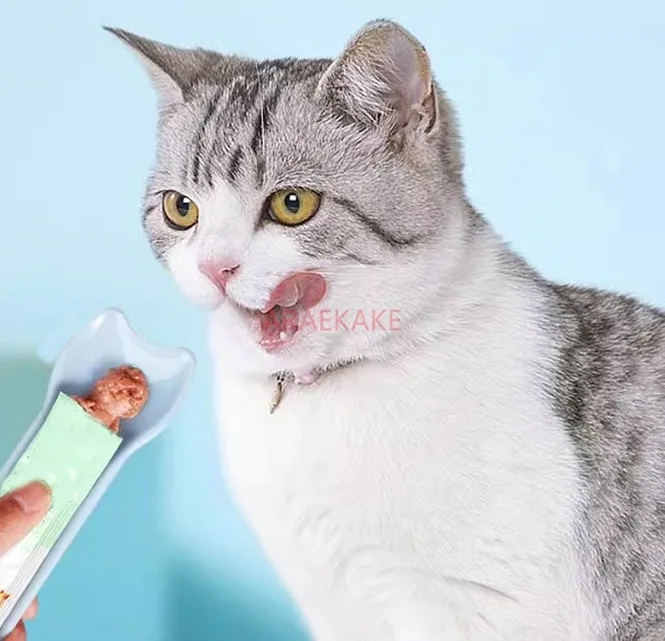 Treats Pet Liquid Snack Feeding Tool Cat Feeder Pet Supplies Cat Strip Squeeze Spoon Cat Strip Feeder for Lickable