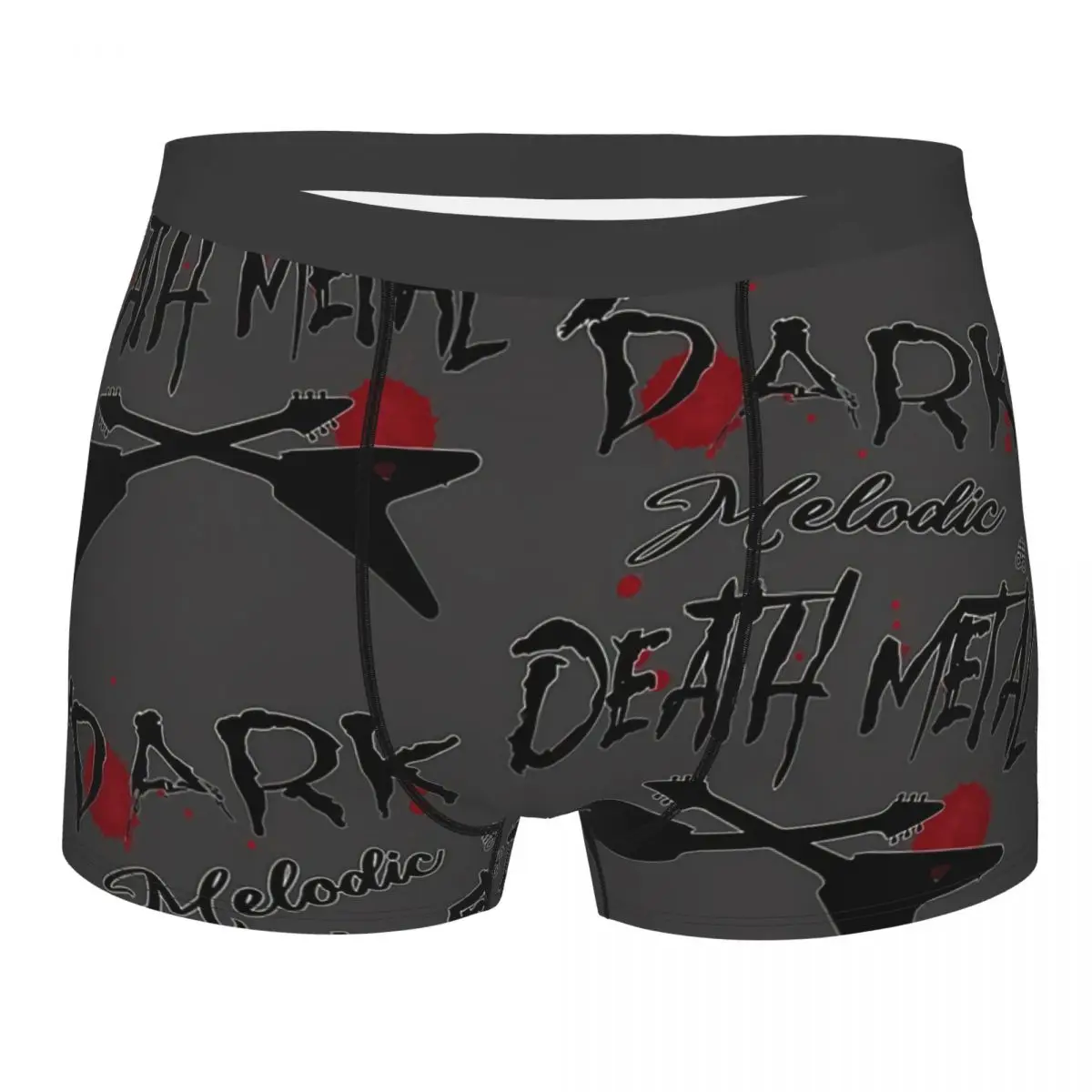 

Black Dark Melodic Death Metal Guitars Men Boxer Briefs Underwear Black Metal Highly Breathable Top Quality Gift Idea