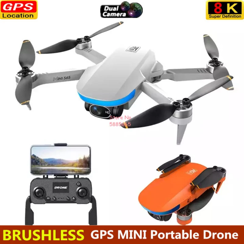 

MINI GPS Follow RC Drone 8K Professinal Dual HD EIS Camera Optical Flow 5G WIFI Brushless Folding Quadcopter RC Helicopter Model