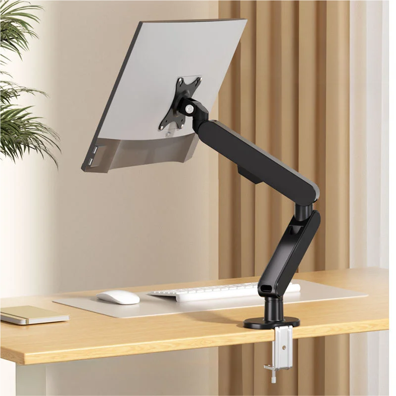 Monitorstandaard Enkele monitorhouder Tot 32 inch 9 kg schermen Zwart In hoogte verstelbare monitorarm Computerbureau ondersteuning monitor