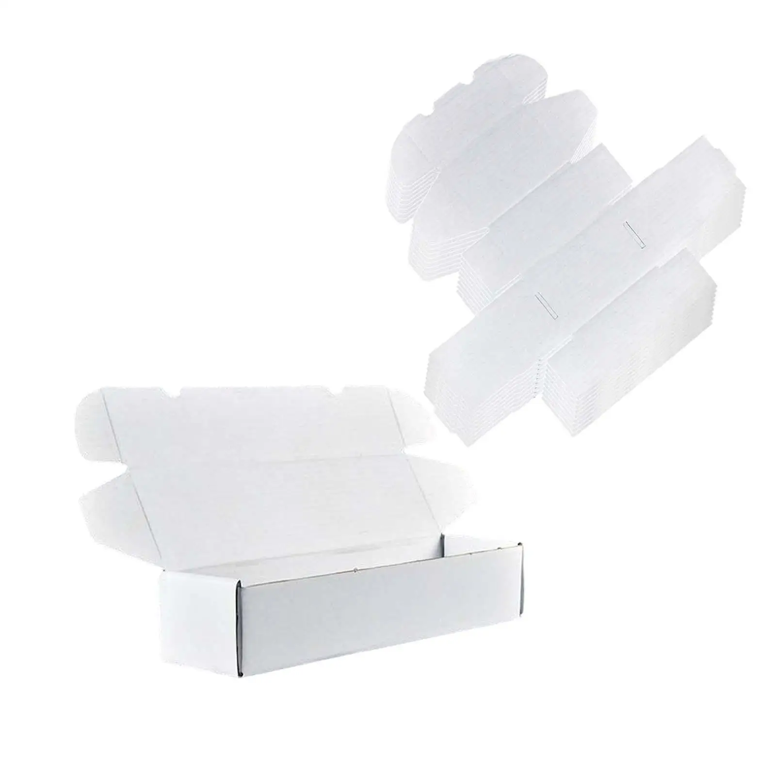 10pcs Organizer Storage Box Card Collector Box 10 Pieces with Lift Off Lid White Trading Card Organizer for Baseball Cards