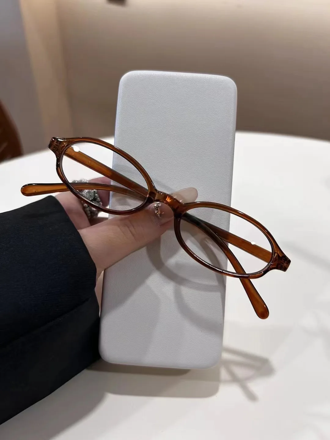 

Women Retro Oval Glasses Y2K Japanese and Korean Girls Red Green Frame Glass Eyewear Decorative Computer Anti-blue Eyeglasses