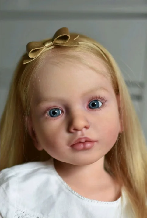 

Кукла EGO Aloenka Reborn, 42 дюйма, готовая, с окрашенными светлыми волосами, из мягкого винила, с тканевым телом и глазами