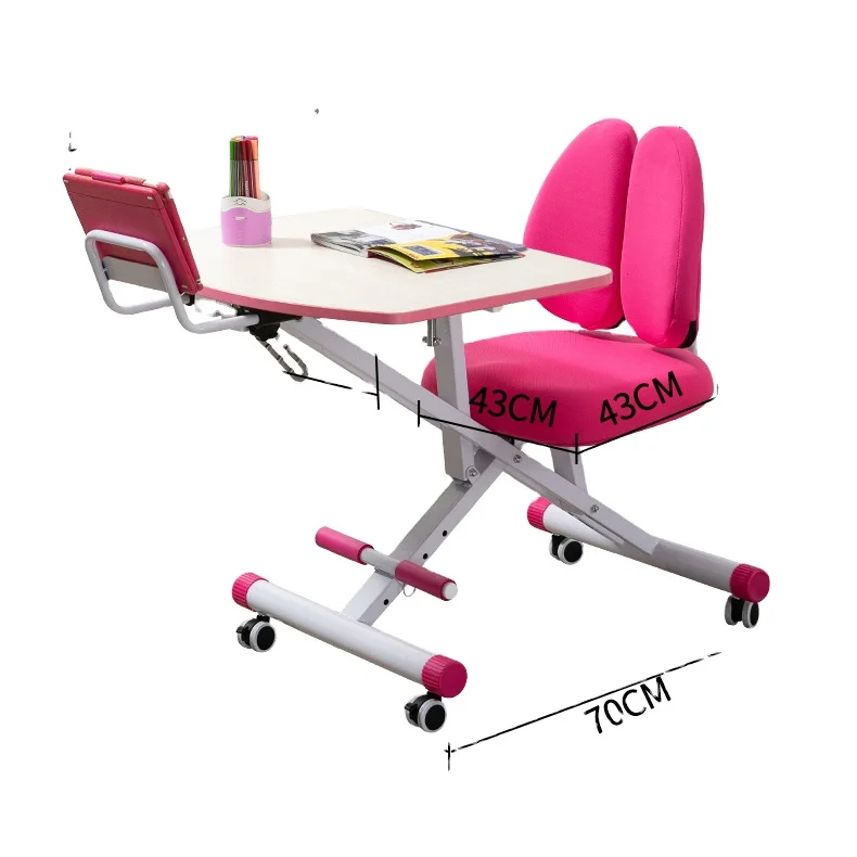 Modern Foldable Plastic Study Table and Chair Set for Bedroom Use