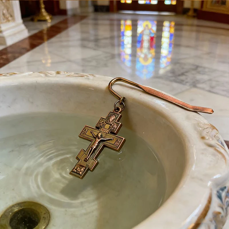 Neue 2026 Traditionelle Orthodoxe Kruzifix-Lesezeichen-Kollektion Gold & Antik-Kupfer Hochwertiges christliches Geschenk für Bibelstudium & Gebet – Detail 17