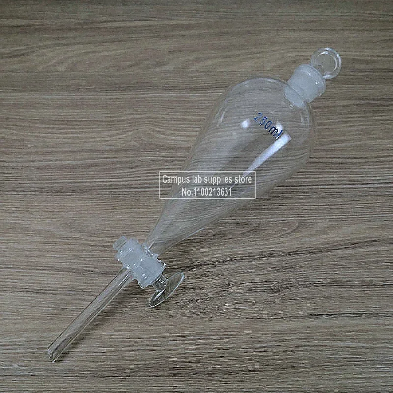 Imagem -05 - Funil Separador em Forma de Pera de Vidro Usado para Eurificar o Experimento Químico do Óleo Essencial 1pc 60ml a 1000ml