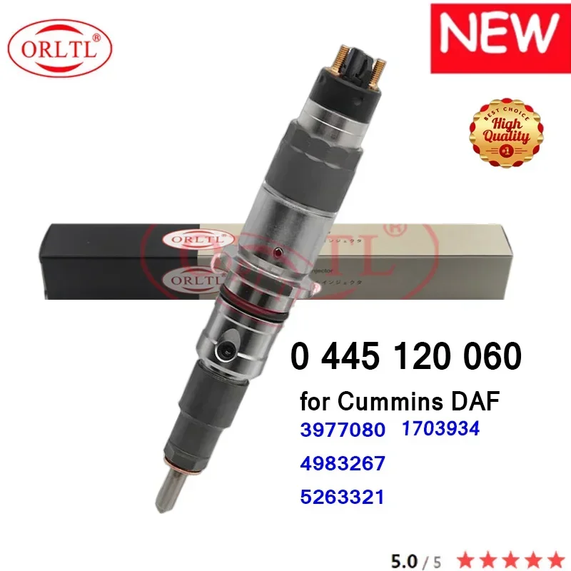 ORLTL NEW Original Injector 0 445 120 060 044512060 FOR Cummins DAF 1703934 3977080 4983267 5263321