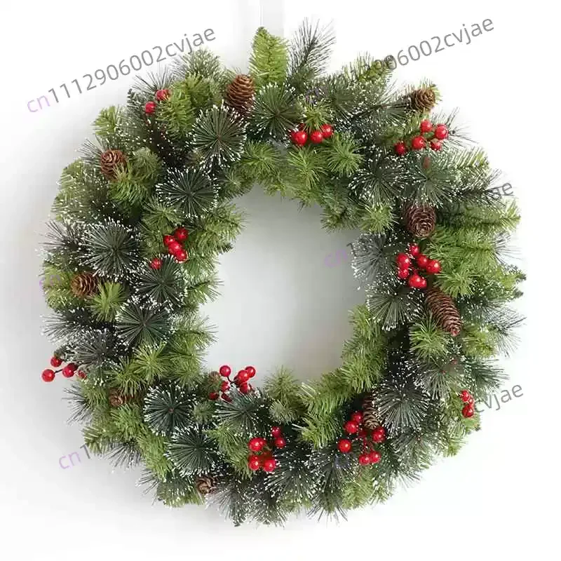 Creative Christmas Wreath Door Hanging Ornament, Xmas Tree Wreath for Window & Scene Decoration
