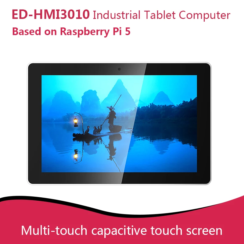 مُقيّم شامل لجهاز الحاسوب الصغير Raspberry Pi 5 القائم على لوحة اللمس الصناعية ED-HMI3010