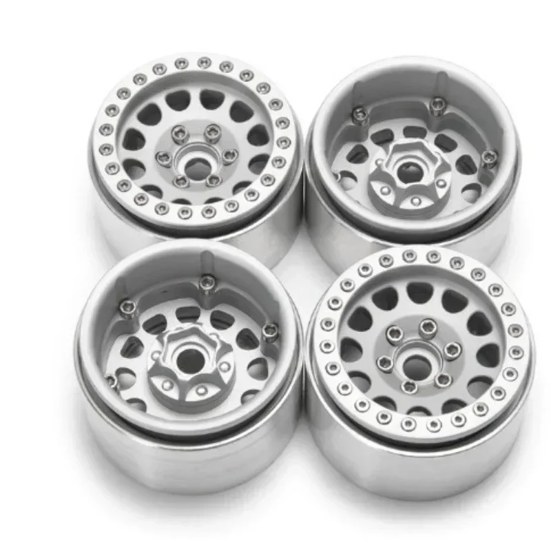 4 SZT. Metalowe Felgi Beadlock 1.9 do Samochodów RC 1/10 Trxs Hsp Redcat Rc4wd Tamiya Axial SCX10 D90 HPI, Część Zamienna