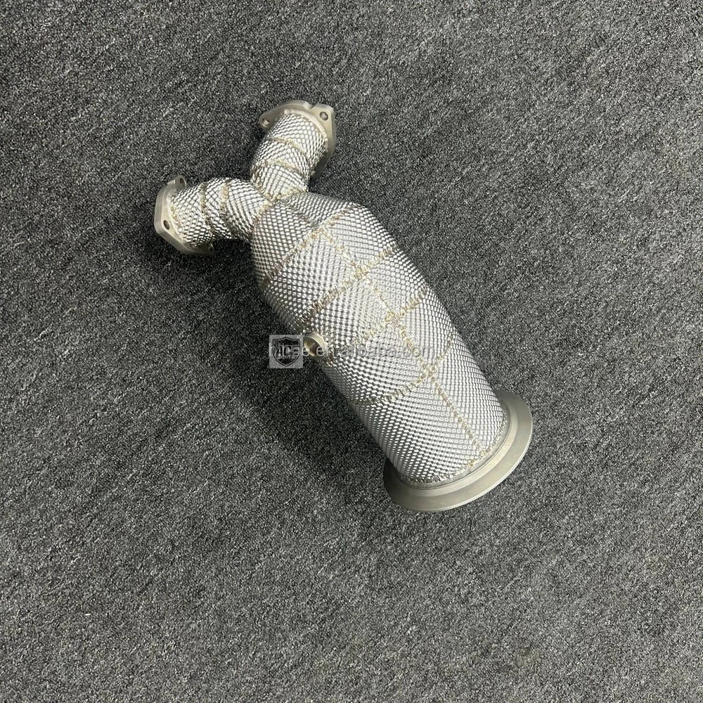 ACE Hochleistungs-Edelstahl-Downpipe mit Wärmeisolierung und 3-Wege-Katalysator für den neuen Audi SQ5 3.0T National V – Detail 9