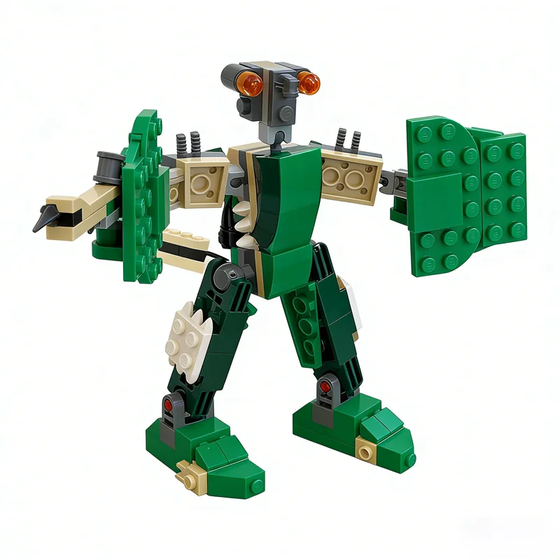 131pcs MOC Creator 3 1 The Defender Mech Model Building Blocks DIY Construction Creative Toy Education Festival Gift Idea