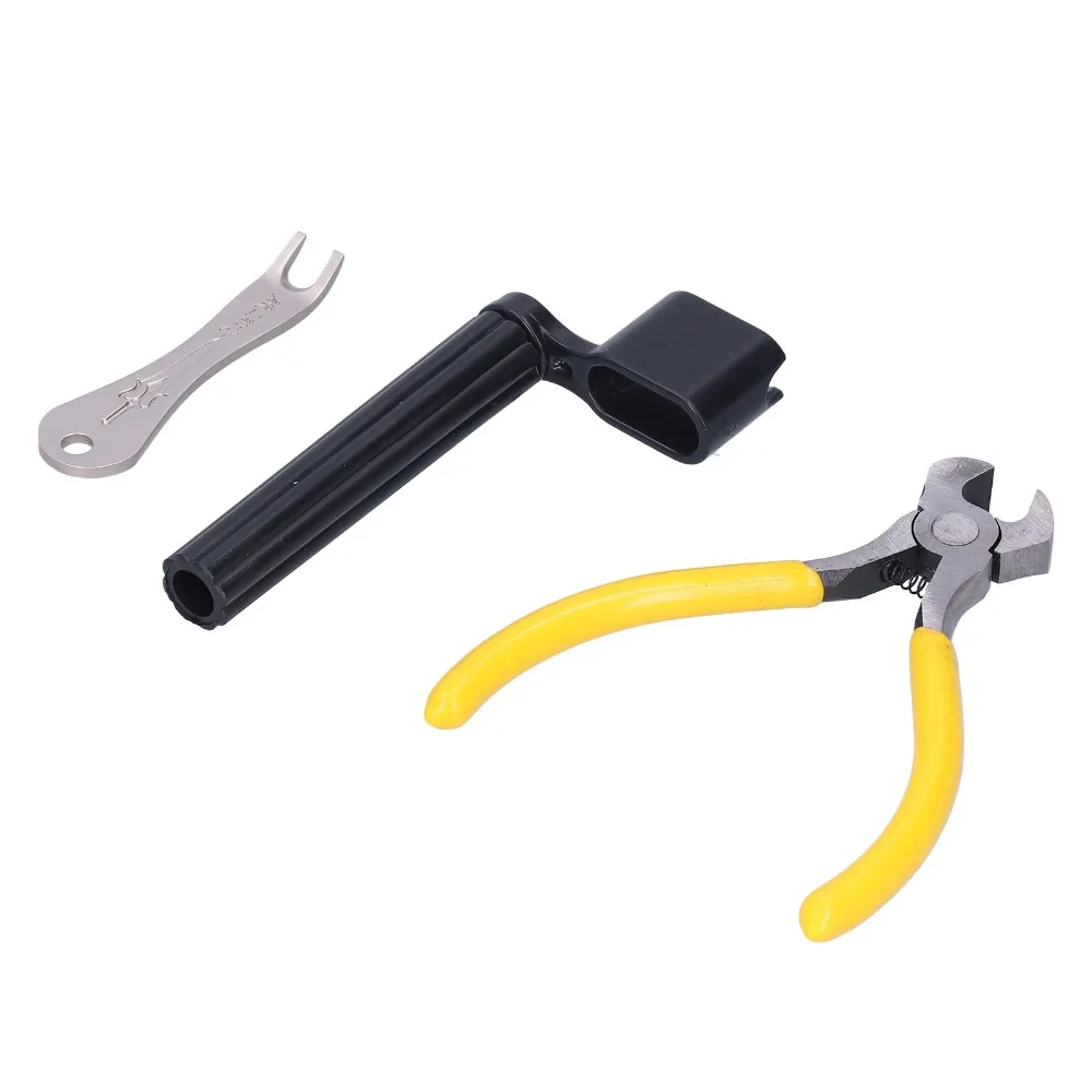 3PCS ABS+Stainless Steel Guitar Repair Kit Multi-Function Assorted colors Guitar Maintenance Tool Set Bridge Pin Puller