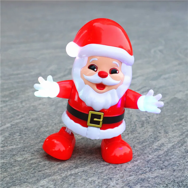 Nuevos juguetes de baile eléctrico de Papá Noel para niños, iluminación, concierto, canto, regalos de Navidad, muñeco de Papá Noel para niños, Spiderman Sarung tangan
