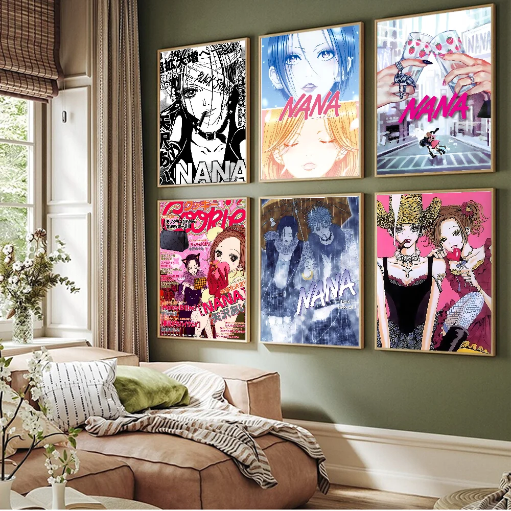 

Apanese Classic Anime NANA Classic Movie Posters Vintage Room Bar Cafe Decor Nordic Home Decor