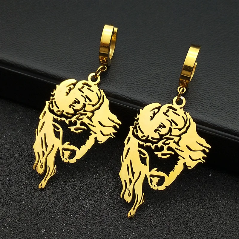 

Stainless Steel Crown of Thorns Jesus Earrings for Women Men Gold Color Religious God Dangle Earrings Jewelry E3616GDS02