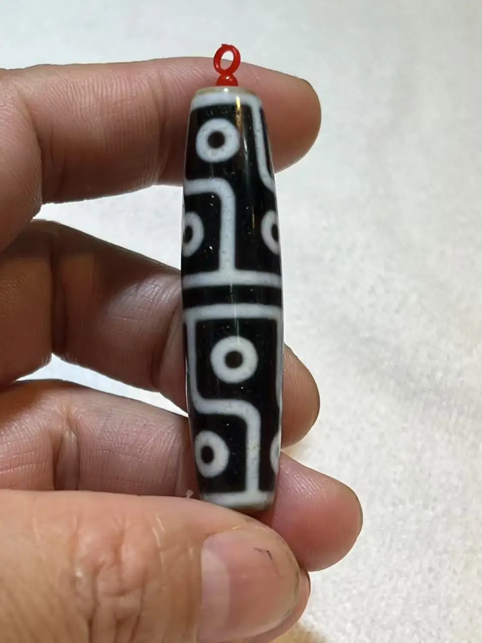 1pcs black and white taiwan craft dzi high quality accessories necklace pendant beads ten thousand words nine eyes ruyi two eyes