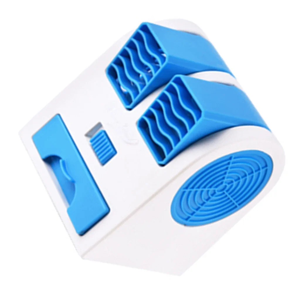 USB Mini Air Conditioner Portable Personal Cooling Fan Double Air Outlet Summer Desktop Air Cooler Fan Optimized Title: Portable