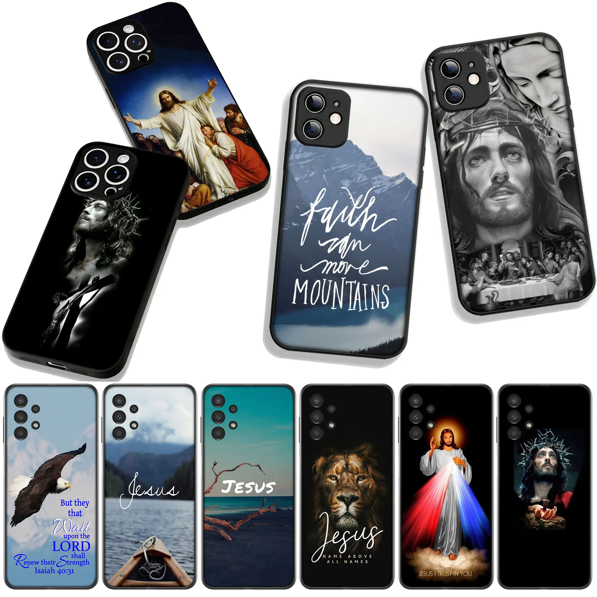 Чехол для Motorola Moto G04 G13 G14 G22 G23 G32 G34 G35 G64 G82 G84 G53 G60 G72 E15 с библейскими цитатами, вера, христианство, Бог Йевховел, Иисус