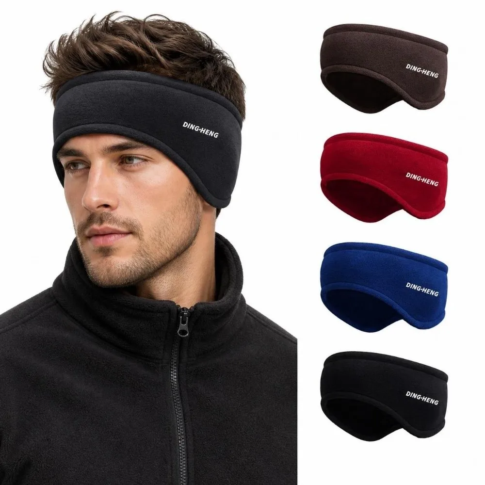New Windproof Winter Earmuffs Polar Fleece Stretchy Ear Warmers Headband Thermal Fabric Non-Slip Fleece Ear Muffs Sleep