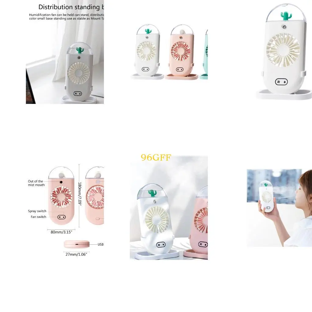 

96GF Hand Hond Portable Cooling Water Musting Fan Travel Outdoor Indoor Fan