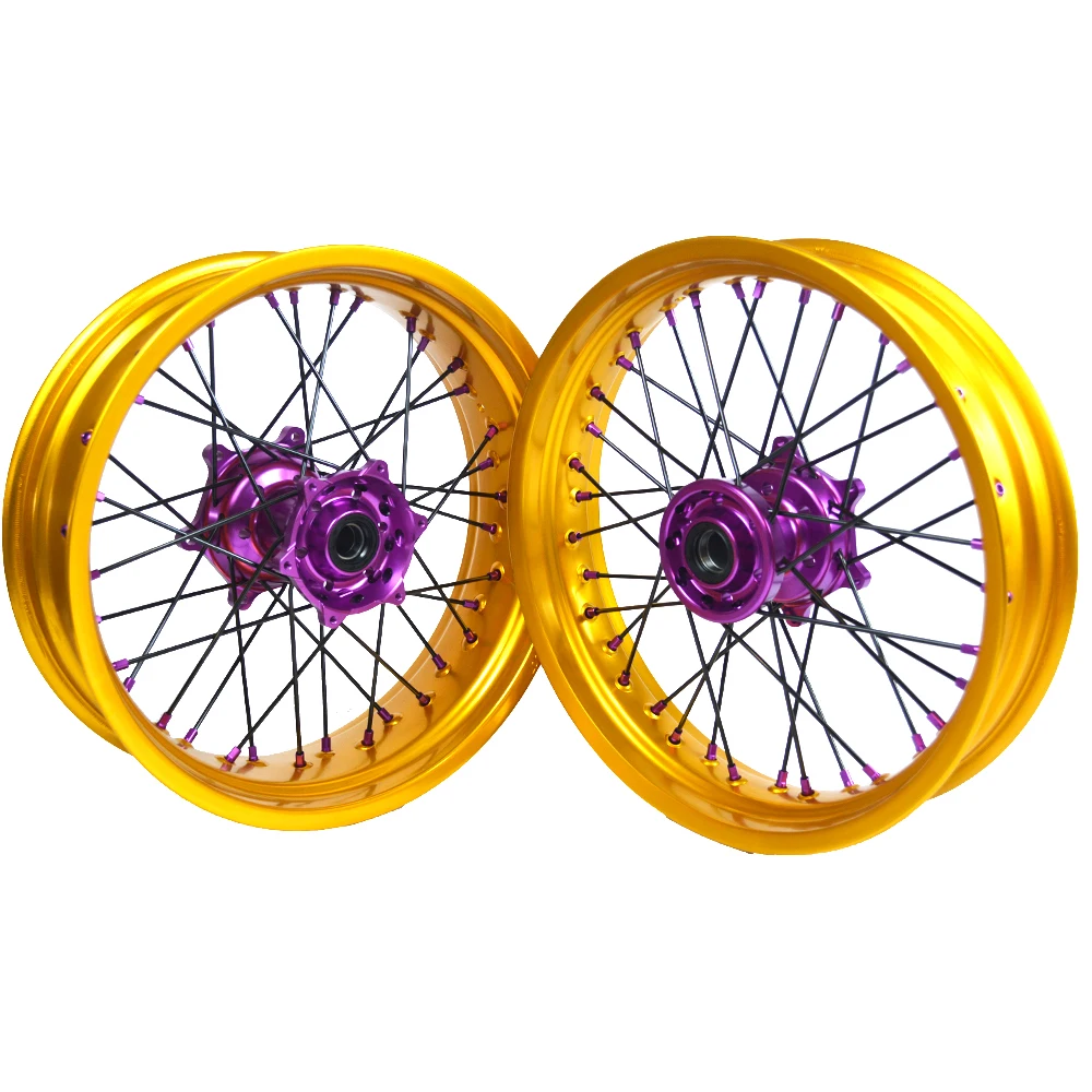 EXC 125 250 400 500 17 Inci Set Roda Sepeda Motor Roda Supermoto Kompatibel