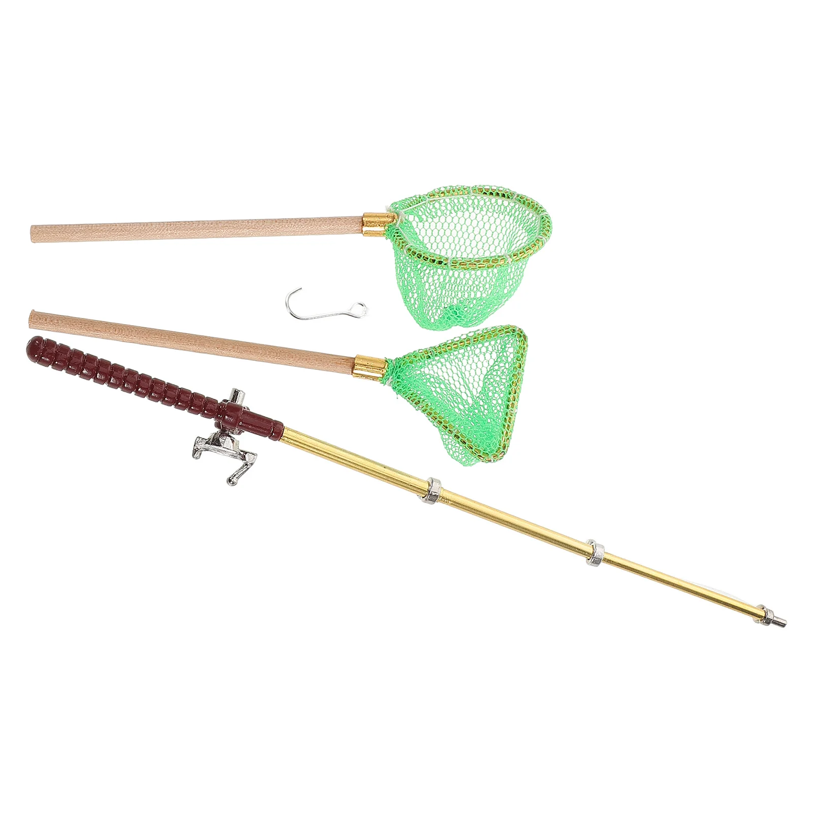 

Fishing Pole Miniature Blind Bag Model Kids Poles Dollhouse Accessories Set Toy Rod Toddler