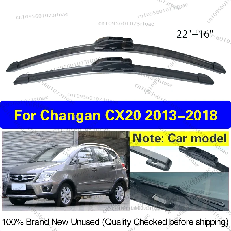 

2pcs For Chana Changan CX20 2013 - 2018 Car Front Wiper Blades Windshield Windscreen Front Window Blades 22"+16" Car Accessories