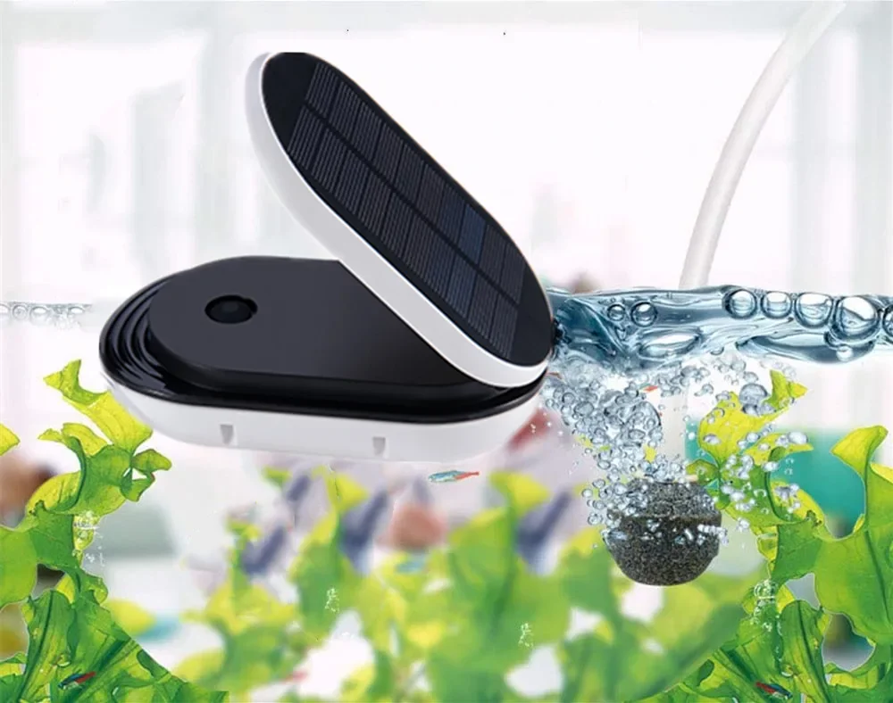 Air Pump Fish Tank Accessories Solar Kit Solar Powered Pool Pond Fish Tank Oxygenator Oxygen Aerator for Garden Fishing Pond