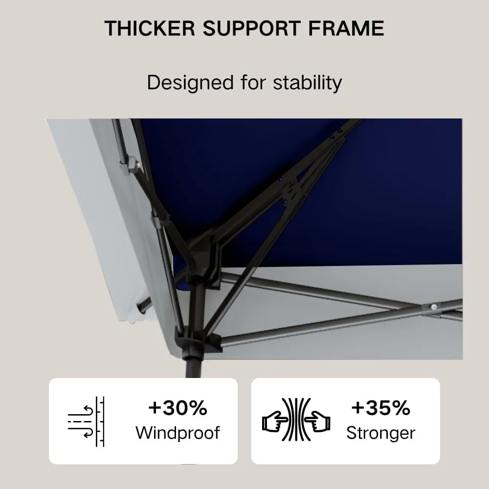 شرفة منبثقة مقاس 13 × 13، مأوى خيمة بمظلة سهلة الإعداد، شرفة فناء خارجية بسقف مزدوج مع 4 أكياس رمل، 3 ارتفاع قابل للتعديل لـ #3