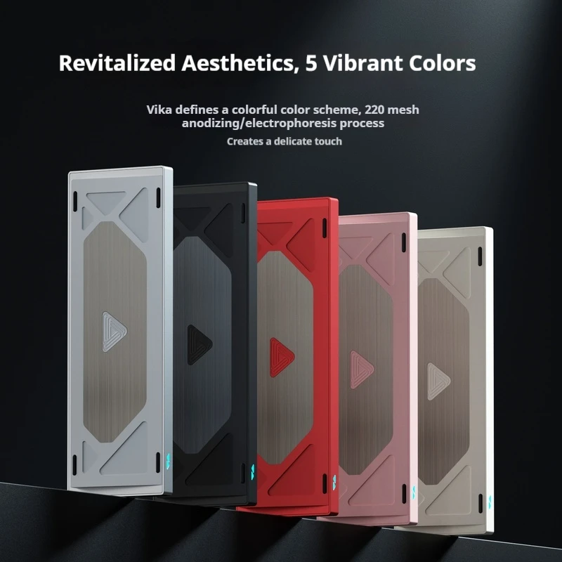 New Weikav Max102 Aluminum Alloy Mechanical Keyboard Three Mode Wireless Bluetooth Electroplated Decorative Light Strip Keyboard